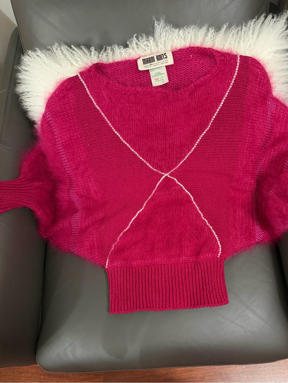 Vintage Marni Knits Angora Wool fuchsia Knit Sweater
